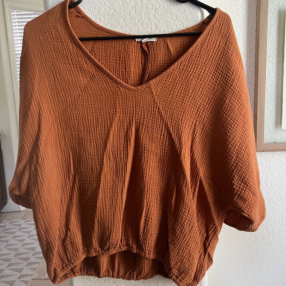 Shop Suunday Gaze Dolman Top, Medium (Orange)